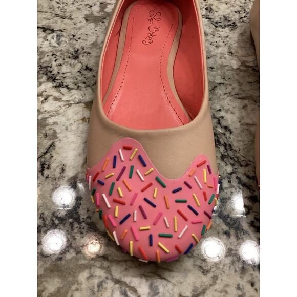 Shoe Bakery Strawberry sprinkle Jimmy Flats ballet retro unique girlie shoes 7 - Picture 4 of 10